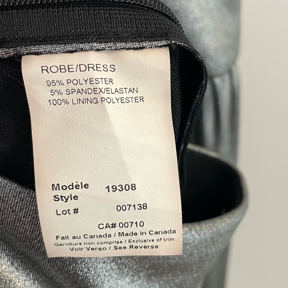 Joseph Ribkoff Metallic Silver Dress - Picture 10 of 11